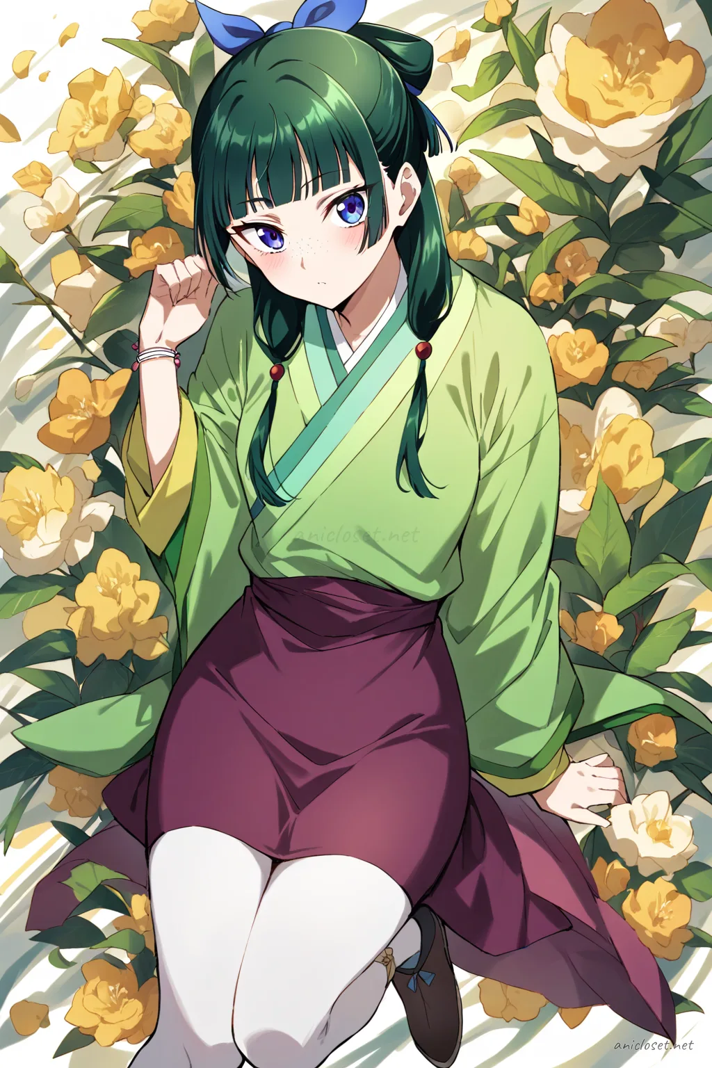 Maomao in Formal #09 outfit, anime lookbook illustration
