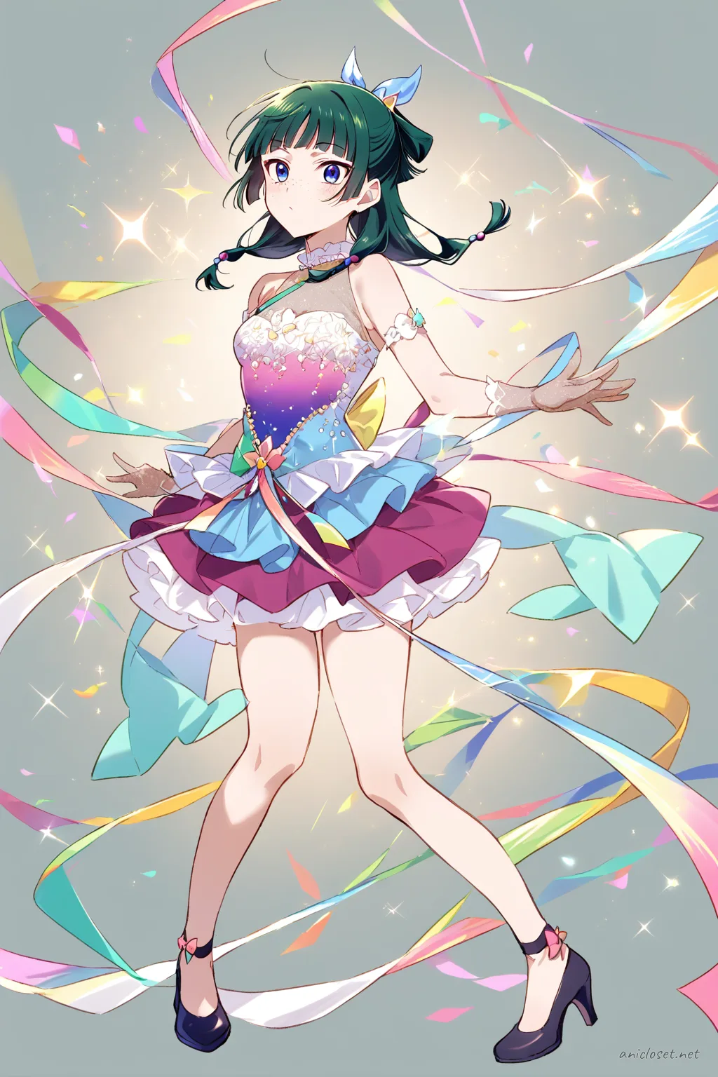 Maomao in Idol #03 outfit, anime lookbook illustration
