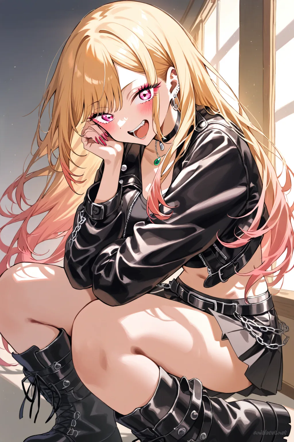 Marin Kitagawa in Street casual #11 outfit, anime lookbook illustration