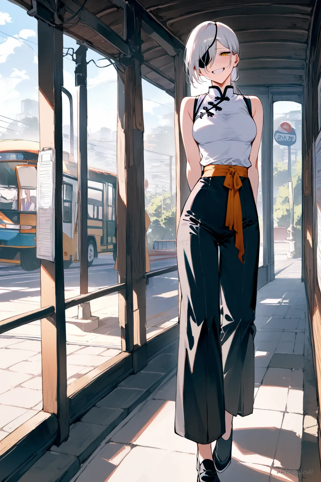Quanxi in China dress #10 outfit, anime lookbook illustration