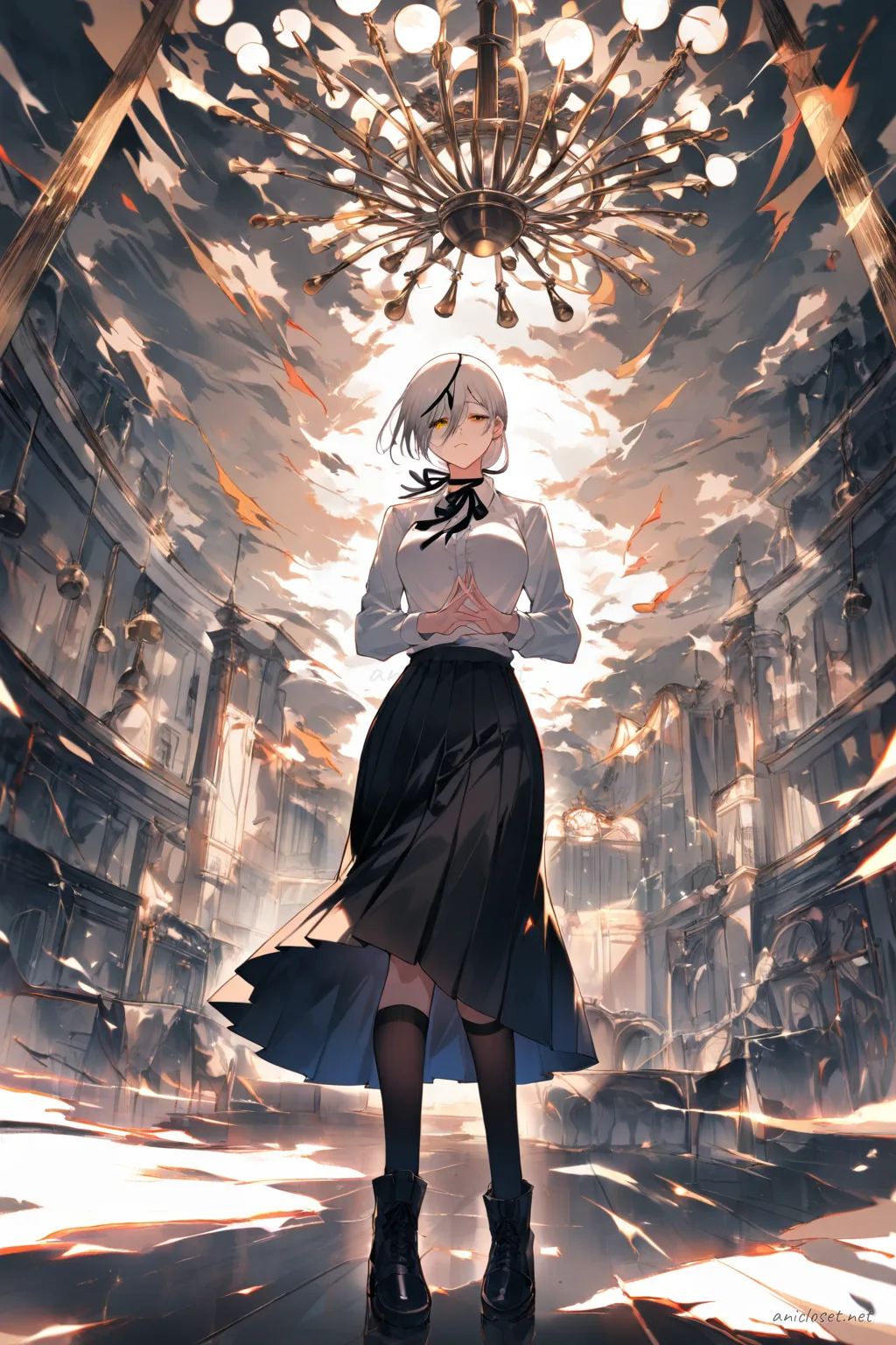 Quanxi in Idol #10 outfit, anime lookbook illustration