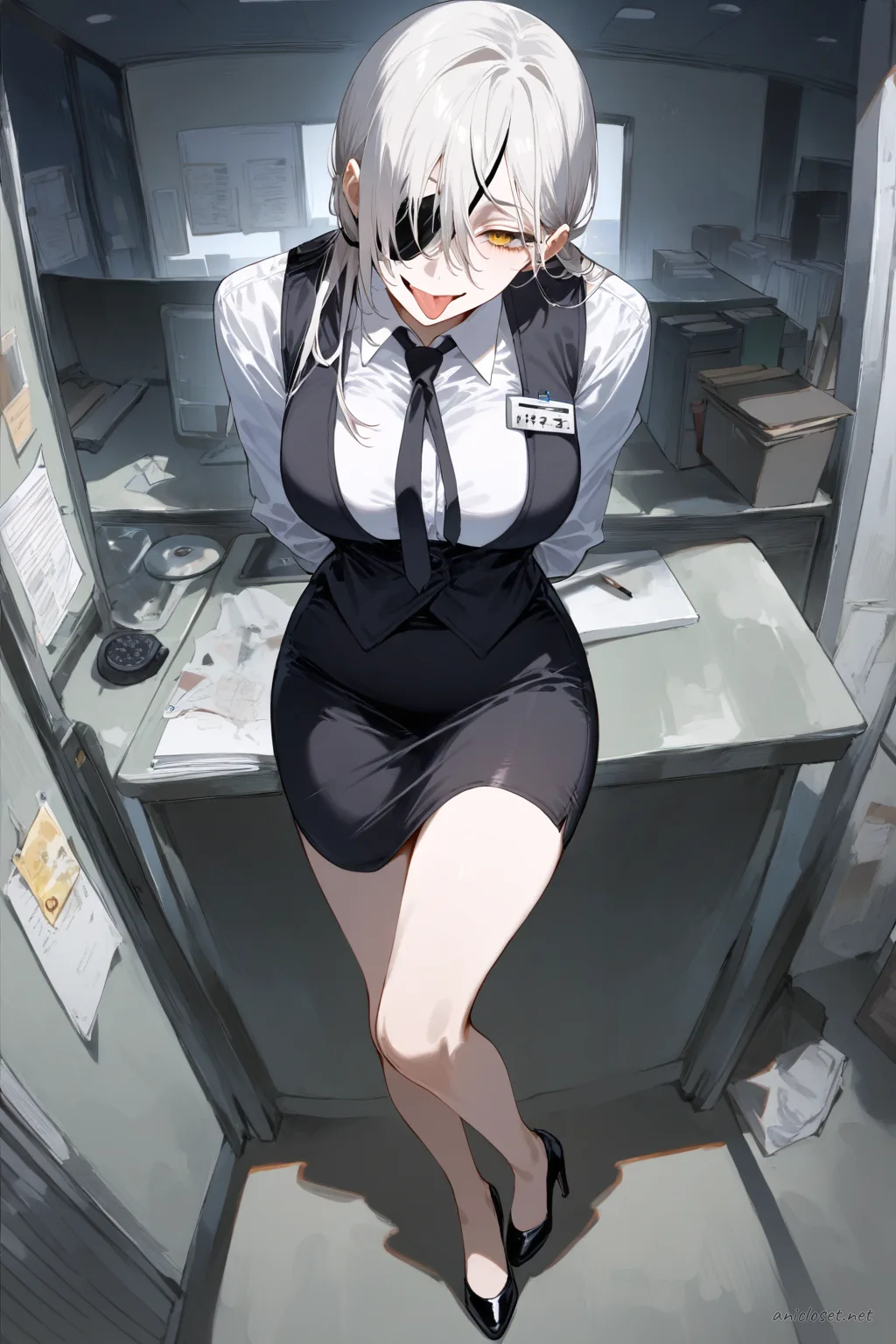 Quanxi in Uniform #11 outfit, anime lookbook illustration