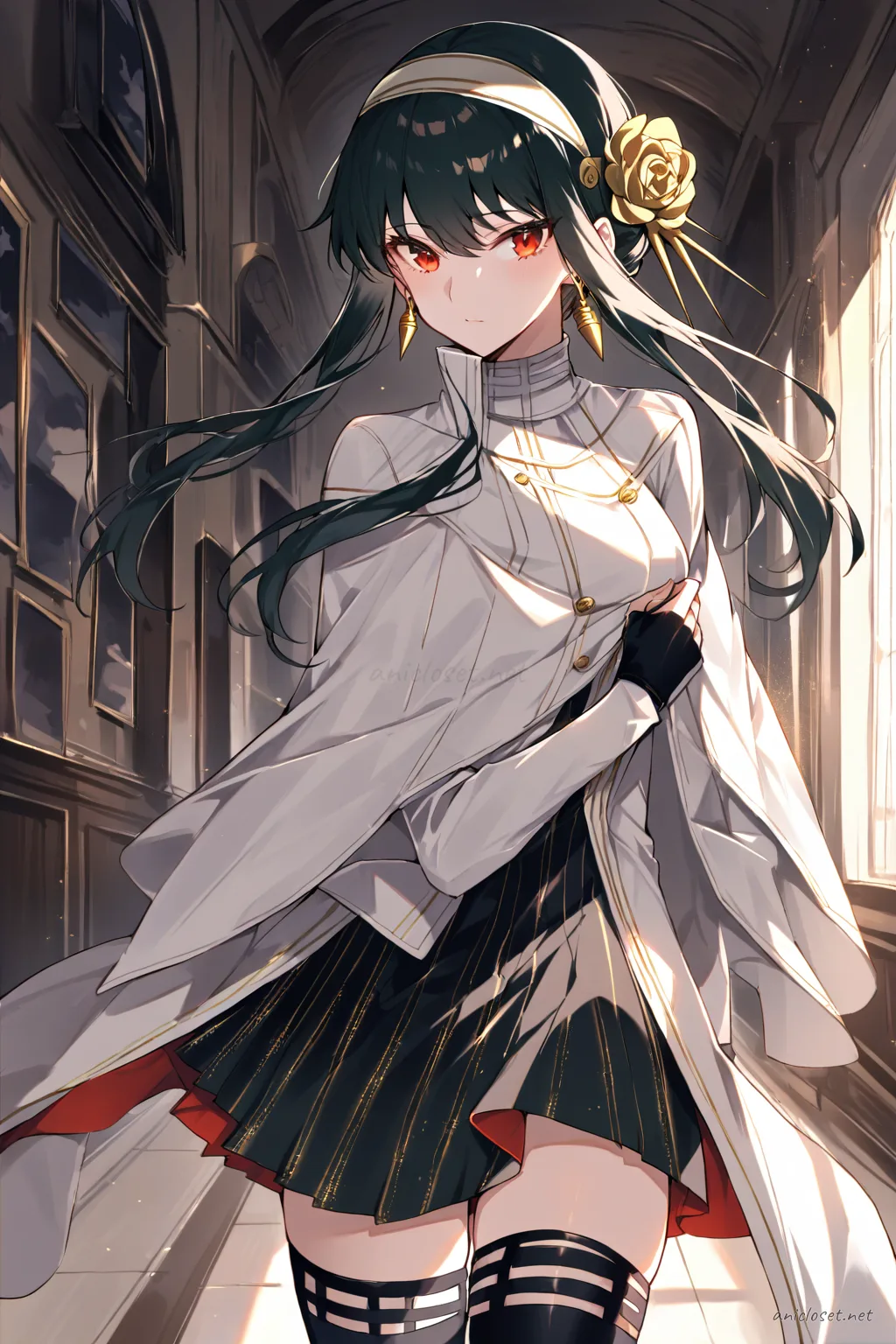 Yor Forger in Idol #10 outfit, anime lookbook illustration